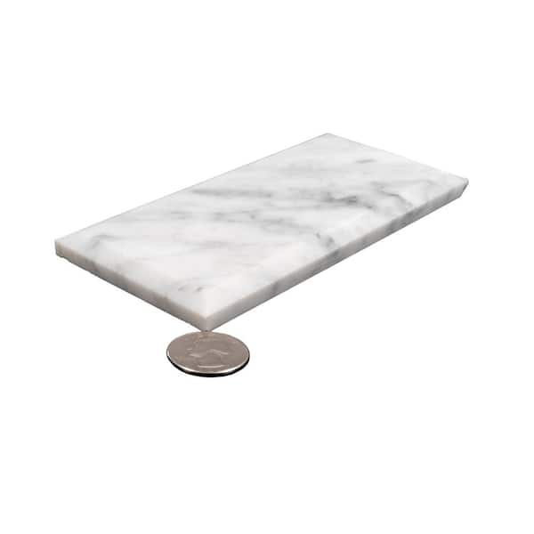 Apollo Tile Grandis White and Gray 3 in. x 6 in. Beveled