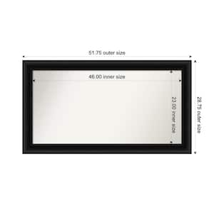 Parlor Black 51.75 in. x 28.75 in. Custom Non-Beveled Recycled Polystyrene FramedBathroom Vanity Wall Mirror