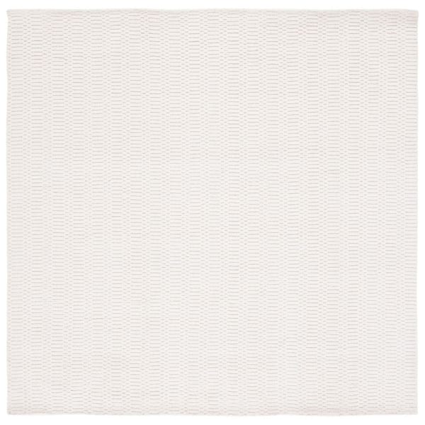 SAFAVIEH Himalaya Beige 6 ft. x 6 ft. Solid Color Striped Square Area Rug