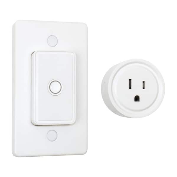 Armacost Lighting Push Button Wireless Remote Control Light Switch, White