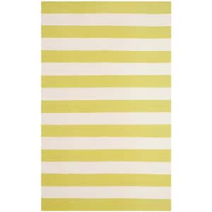 Montauk Green/Ivory 6 ft. x 9 ft. Striped Area Rug