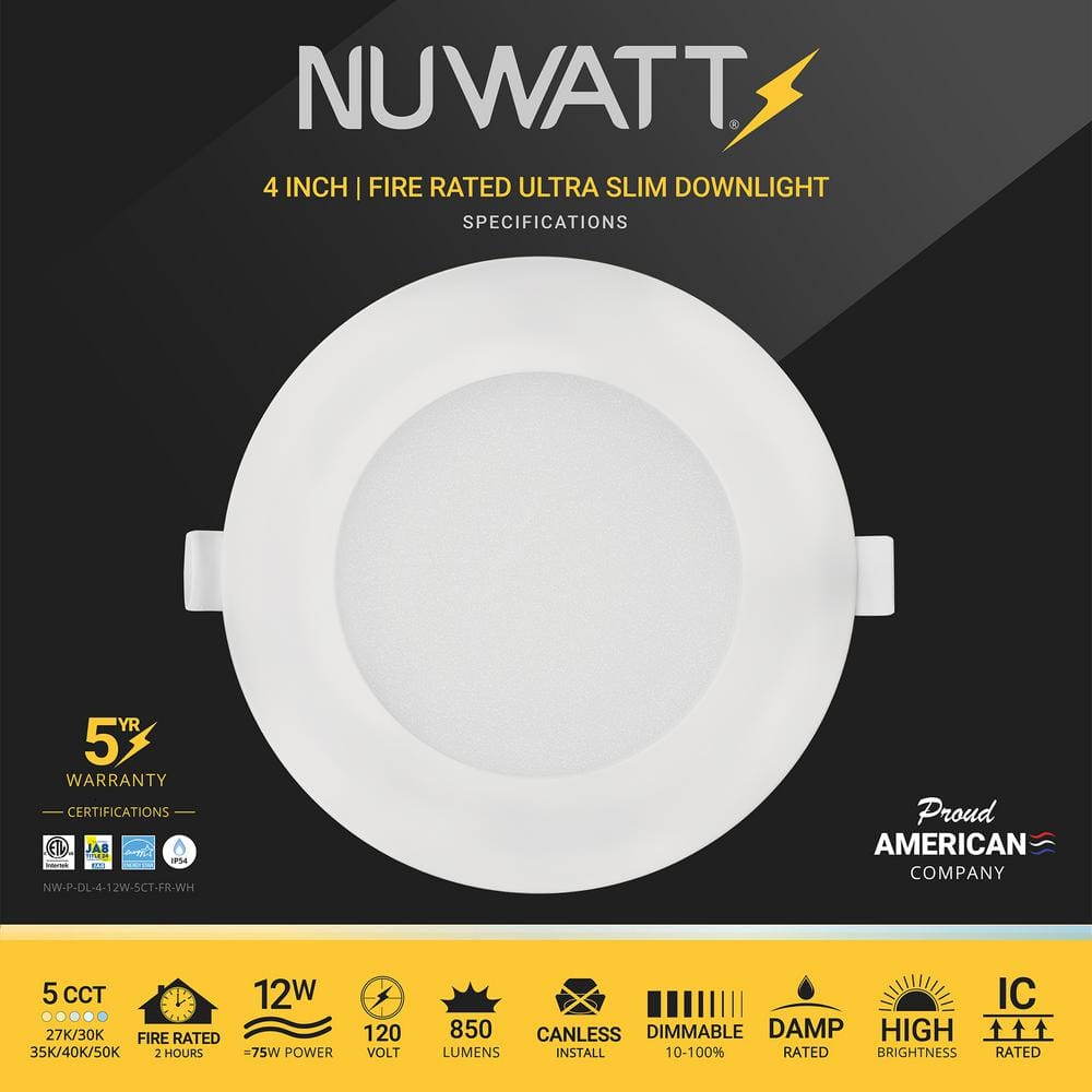 White 4-inch Round Dimmable LED Canless Recessed Downlight (6-pack)