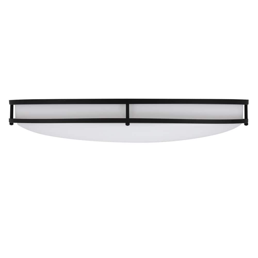 Matte Black Contemporary 24" LED Flush Mount Ceiling Light