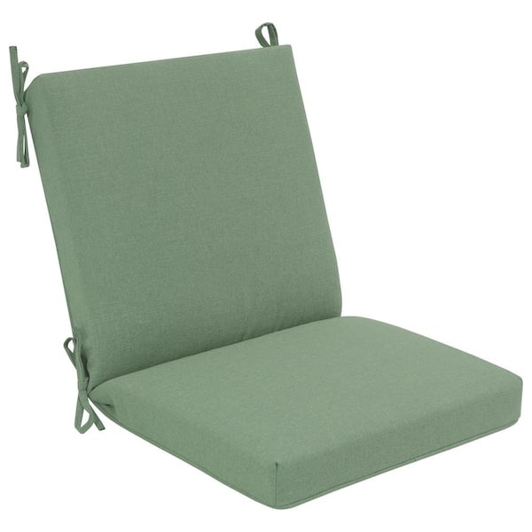 Hampton Bay 17 in. W x 20 in. D Cushionguard Mid Back Universal Outdoor Cushion in Endive (Set of 2)