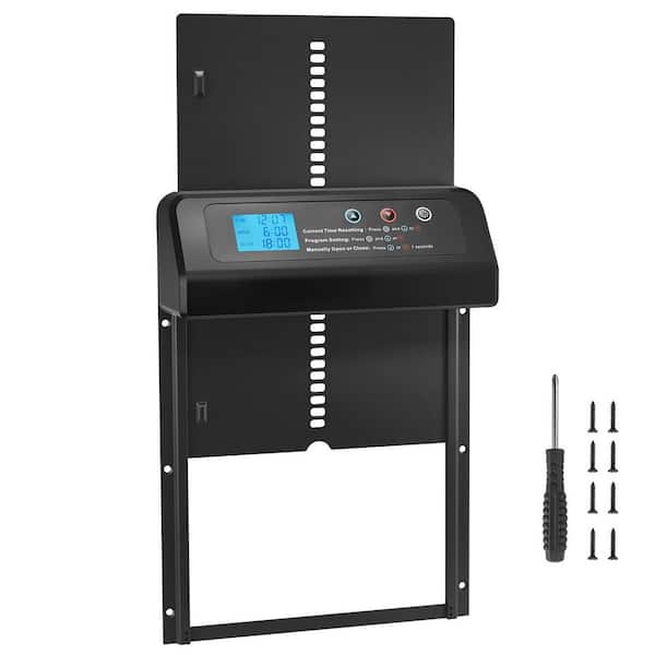 13.78 in. x 9.84 in. x 2.87 in. Aluminum Alloy Greenhouse with Auto Chicken Coop Door, Battery-Powered, Timer & Manual