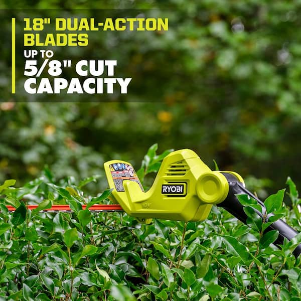RYOBI ONE+ 18V 18in. Cordless Battery Pole Hedge Trimmer (Tool