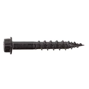 1/4 in x 1-3/4 in. Black 6-Lobe Drive Exterior Washer Hex Head Multi-Material Screw 1 lbs. -Box (56-Piece )