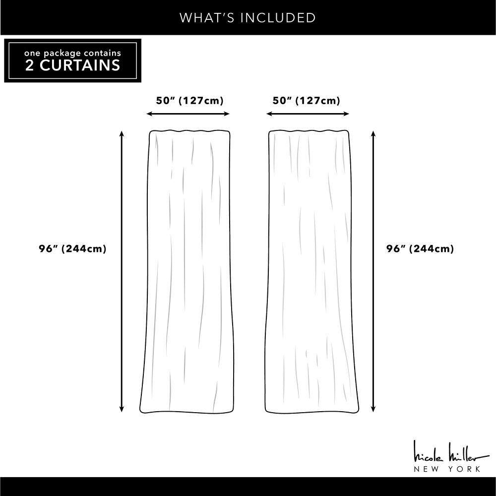 Snowflake Sheer Light-Filtering Rod Pocket Curtain Panels, 50"x96", Set of 2