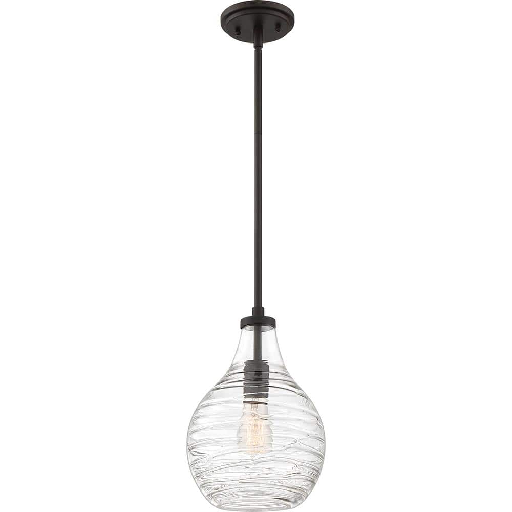 Elegant Genie Mini Pendant Light in Old Bronze with Clear Glass