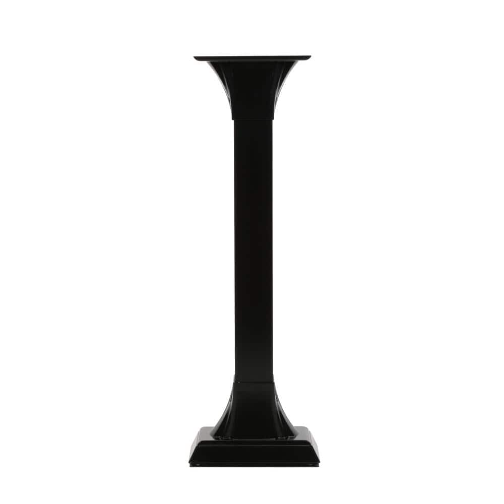 Adjustable Black Aluminum and Steel Mailbox Post