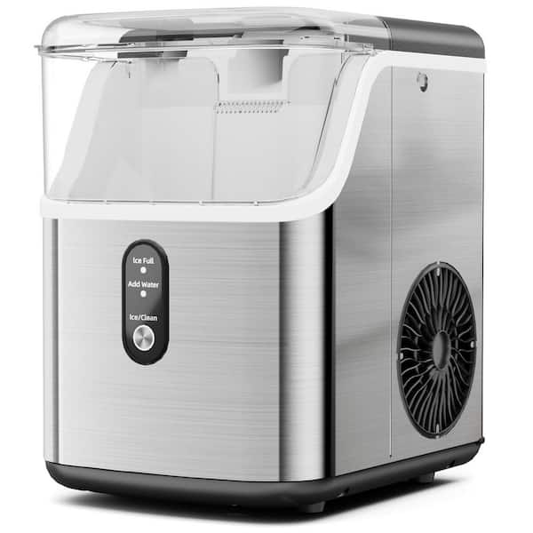 Countertop Chewable Nugget Ice Maker with 33lbs Daily Output, Quiet Operation & Portable Design for Home/Office Use