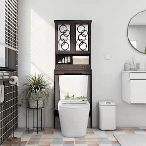 Paros Cappuccino Bathroom Space Saving Cabinet with 3-Shelf