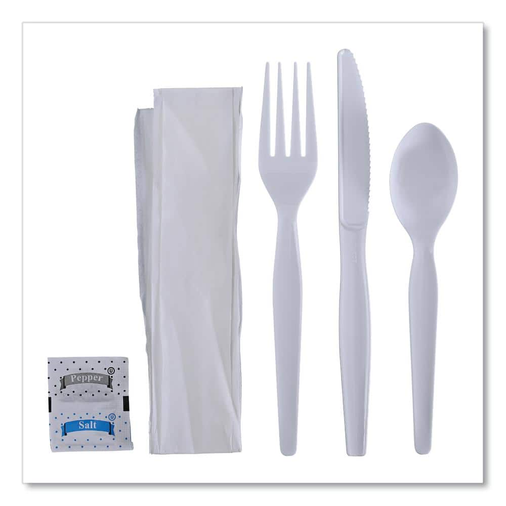 Boardwalk White Heavyweight Disposable Polystyrene Utensils, 6Piece