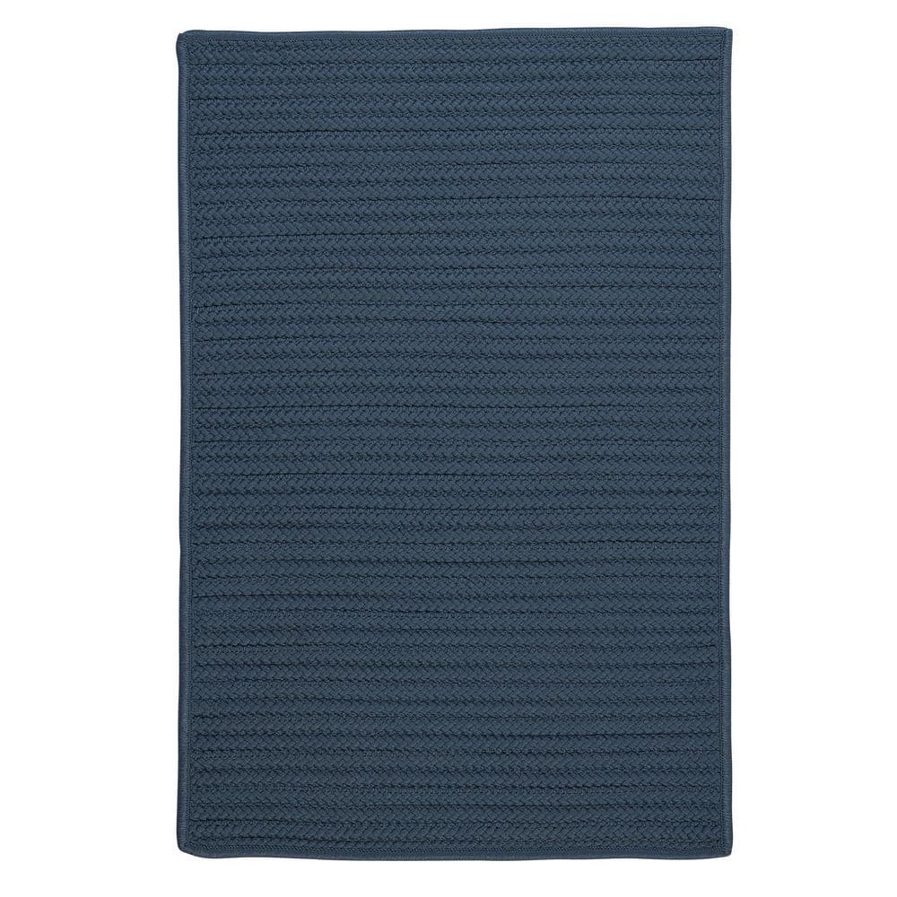 Simply Home Lake Blue 5 ft. x 8 ft. Solid Indoor/Outdoor Area Rug