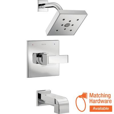 Ara 1-Handle Tub and Shower Faucet Trim Kit in Chrome Featuring H2Okinetic (Valve Not Included)