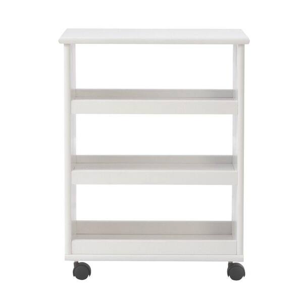 Home Decorators Collection Stanton 20 in. W Multi-Function 3-Shelf Storage Cart in White