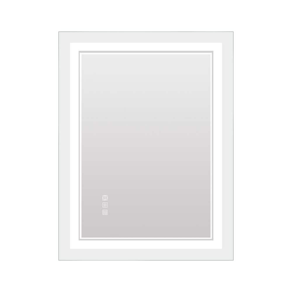 40 in. W x 24 in. H Rectangular Frameless Wall Mount Bathroom Vanity Mirror