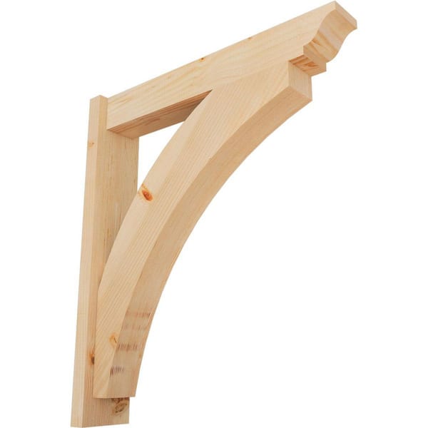 Ekena Millwork 6 in. x 32 in. x 28 in. Douglas Fir Thorton Traditional Smooth Outlooker