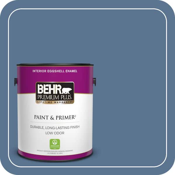 BEHR PREMIUM PLUS 1 gal. #PPU14-18 Laguna Blue Eggshell Enamel Low Odor Interior Paint & Primer