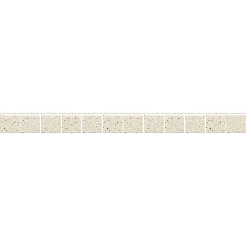 Keystones Unglazed Pepper White 1 in. x 12 in. x 6 mm Porcelain Mosaic Bull