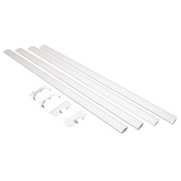 Legrand Wiremold CornerMate Cord Cover 10 ft. Kit, Cornder Cord Hider for Home or Office, Holds 3 Cables, White