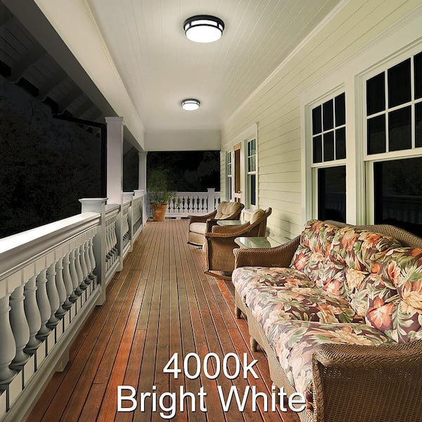 1 Light Round Integrated LED Outdoor Flush Mount Porch Color Changing Lighting 