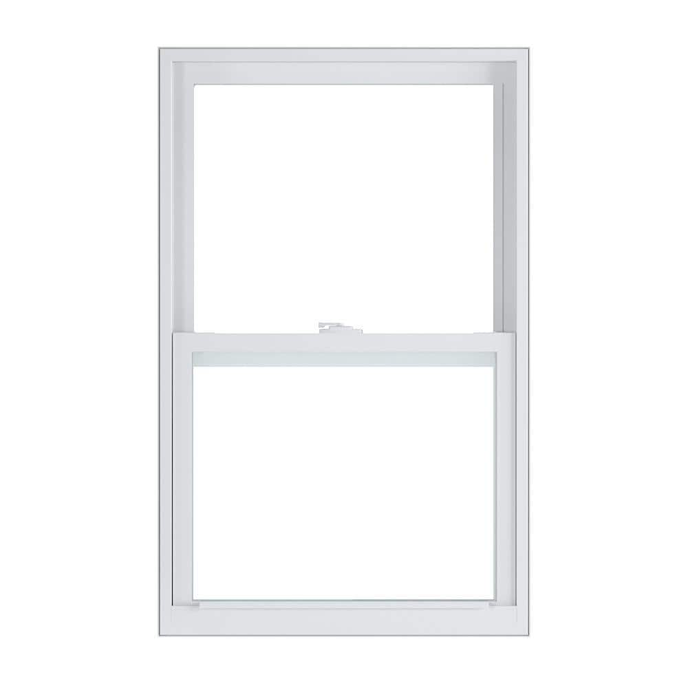 American Craftsman 24 in. x 38 in. 50 Series White Single Hung Low-E ...