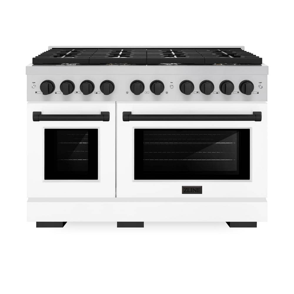 Autograph Edition 48 in. 8-Burner Gas Range Double Convection Oven in Stainless Steel, White Matte and Black Matte price history on PriceWatchPro
