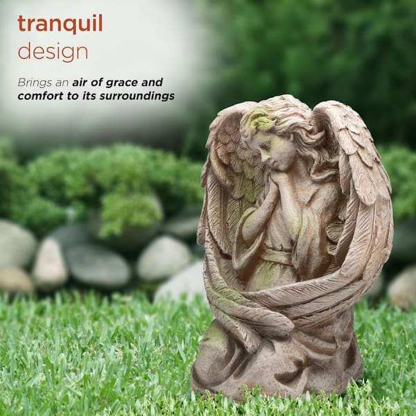 置物 angel Alpine Corporation Old World Angel Statue QFC105-201 - The