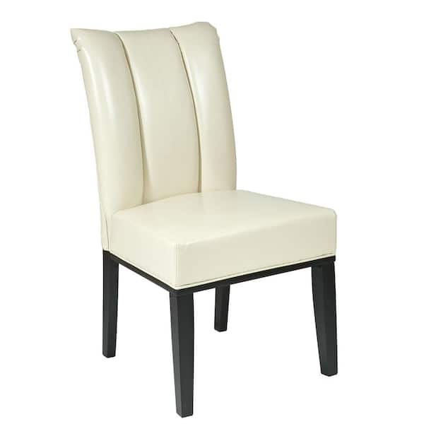 OSPdesigns Cream Eco Leather Parsons Dining Chair