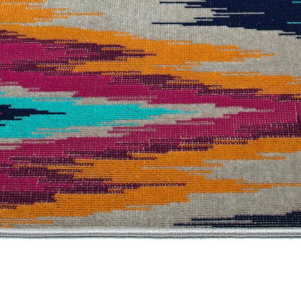 Legata Collection Multi 5'3" x 7'3" Rectangle Residential Indoor-Outdoor Area Rug