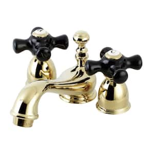 Duchess 4 in. Mini-Widespread 2-Handle Bathroom Faucets iin Polished Brass