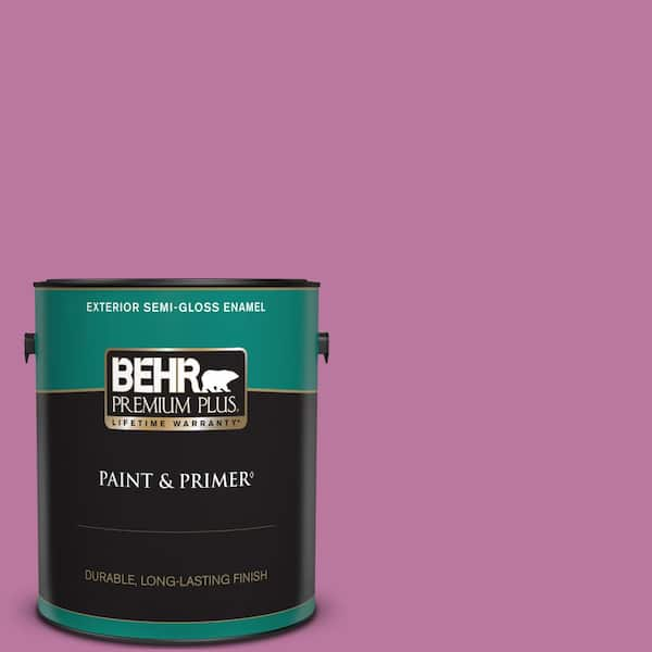 BEHR PREMIUM PLUS 1 gal. #690B-5 Valentine Heart Semi-Gloss Enamel Exterior Paint & Primer