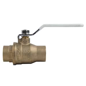 3/4 in. Lead Free Brass Solder Ball Valve with Stainless Steel Ball and Stem