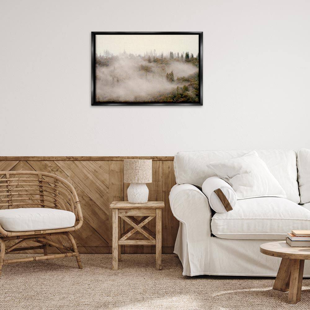Morning Fog over Trees by Gemma Bardot Black Floater Frame Nature Graphic Art Print 21 in. x 31 in. price history on PriceWatchPro