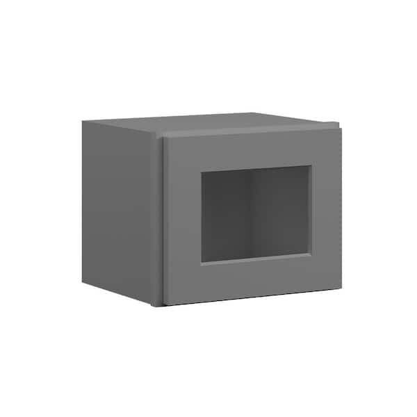 Hausvita 15-in W x 12-in D x 12-in H in Shaker Grey Plywood Ready to Assemble Wall Cabinets without Glass