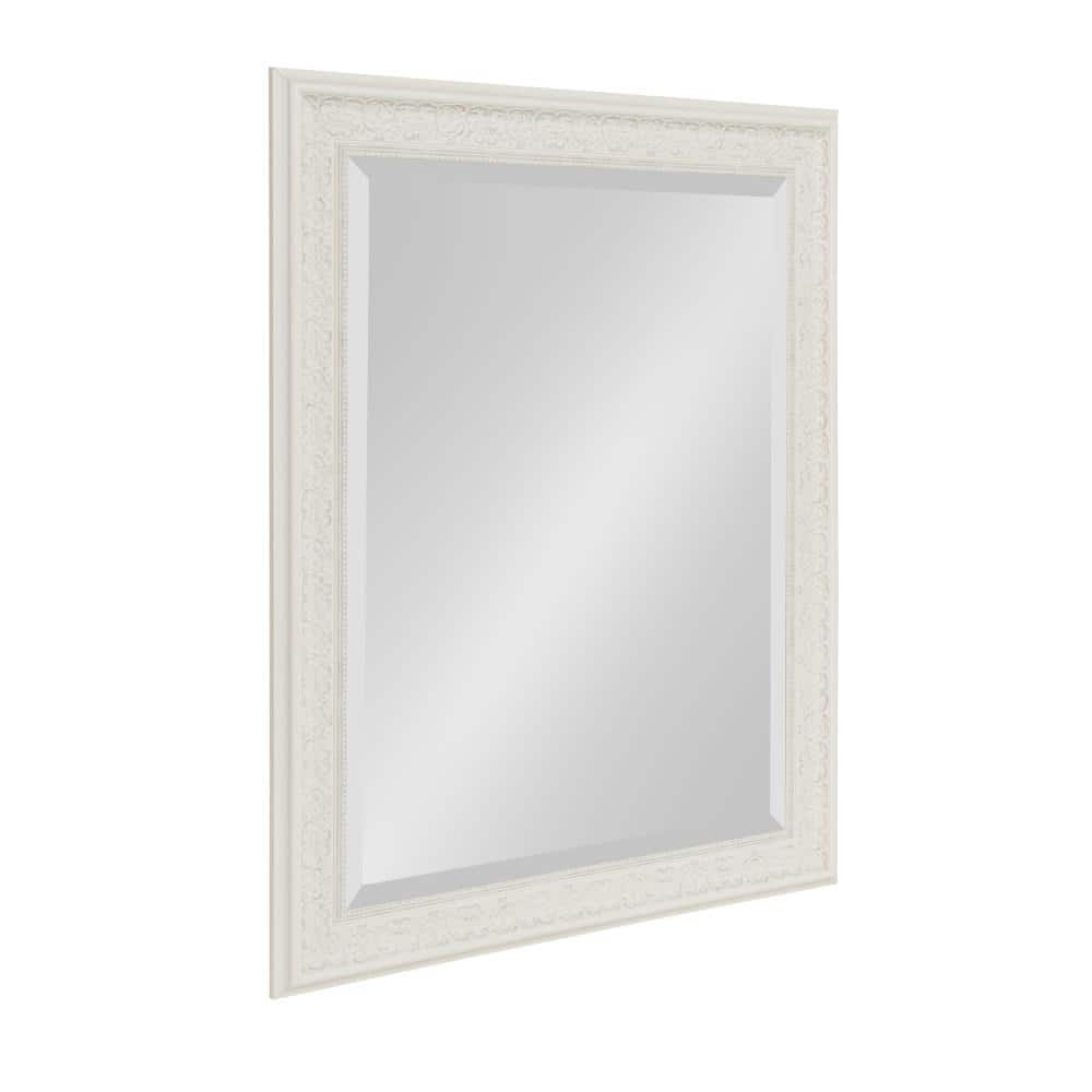 Alysia White Ornate Rectangular Vanity Wall Mirror