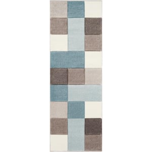 Annice Aqua 3 ft. x 8 ft. Runner Rug