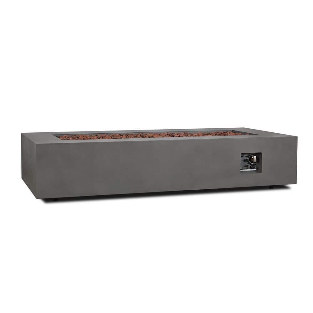 Aegean 70" Weathered Slate Gas Fire Pit Table