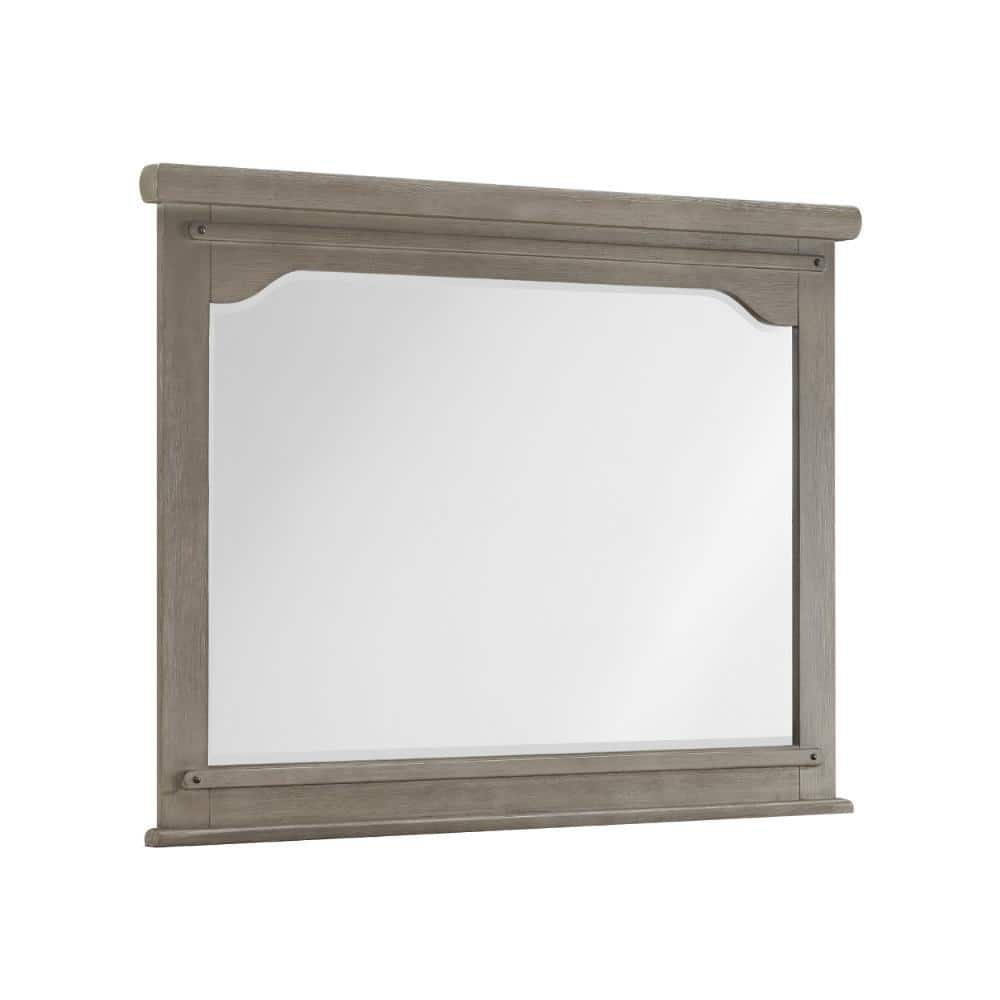 Benjara 2.13 In. X 36.22 In. Rectangular Wooden Frame Beige Wall Mirror ...