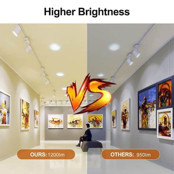 Amico 16 Pack 6 Inch 5CCT Ultra-Thin LED Recessed Ceiling Light With Junction Box, 2700K/3000K/4000K/5000K/6000K Selectable, Dimmable Can Light, 1200LM High Brightness Downlight,15W Eqv 130W,ETL - View #12