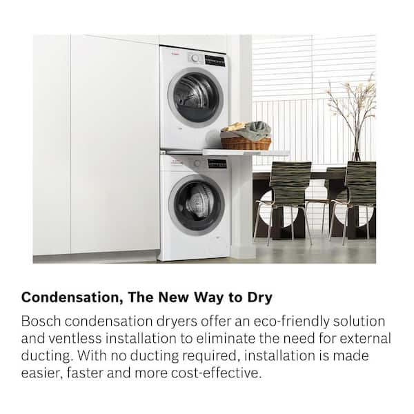 Reviews for Bosch 300 Series 4 cu. ft. 240 Volt White Stackable