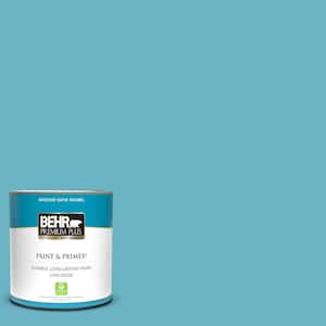 1 qt. #530D-5 Riverside Blue Satin Enamel Low Odor Interior Paint & Primer