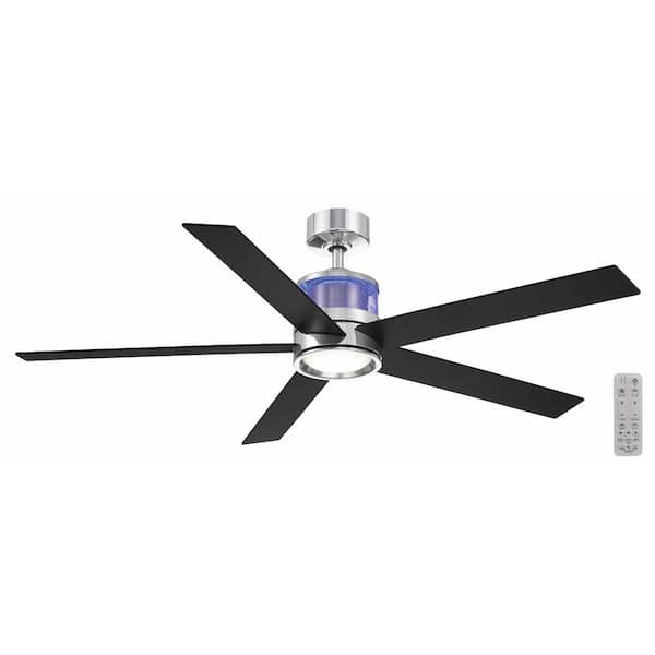 Home Decorators Collection Sereno 56 in. Indoor Chrome DC Motor