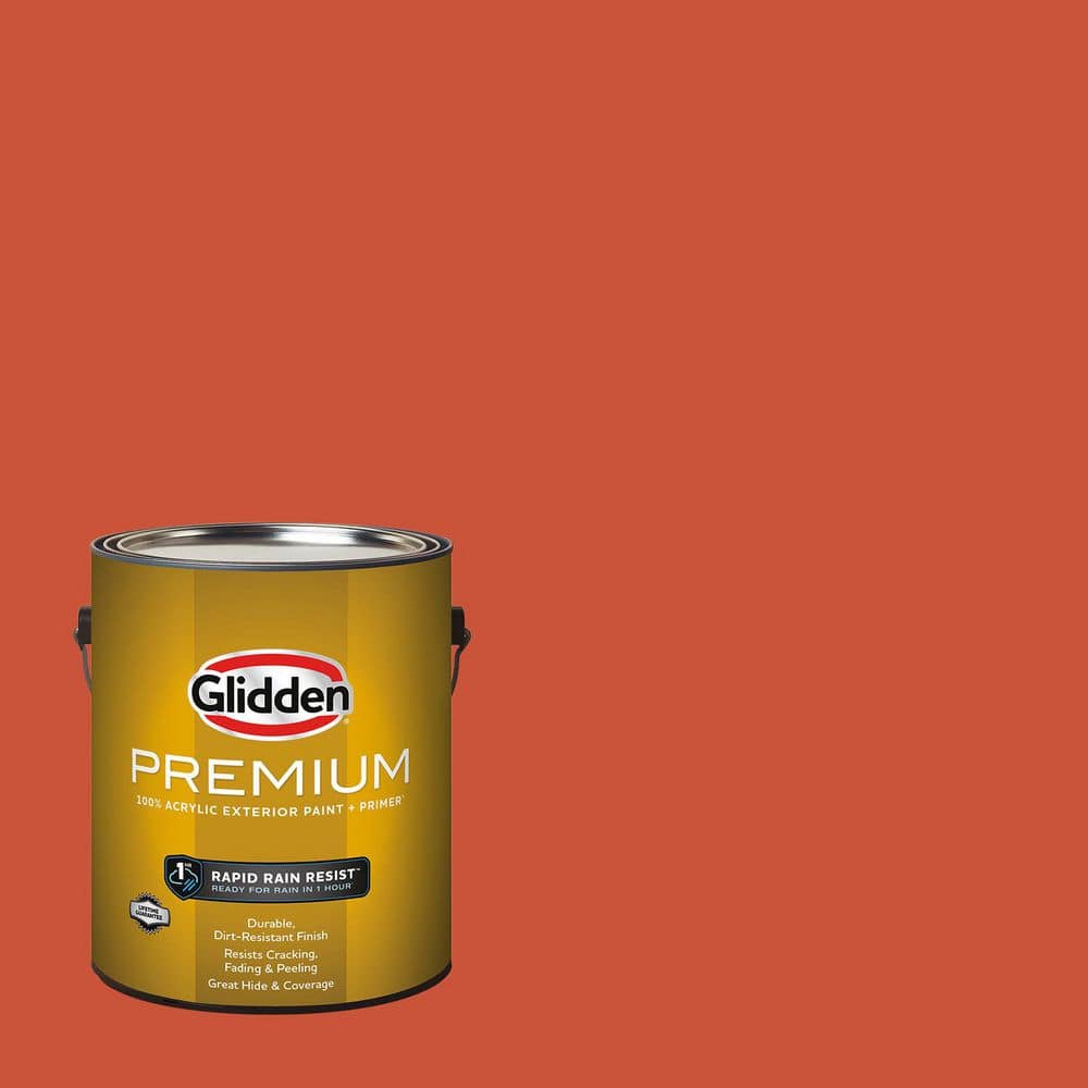 Glidden Premium 1 gal. Cinnamon Stone Satin Exterior Latex Paint