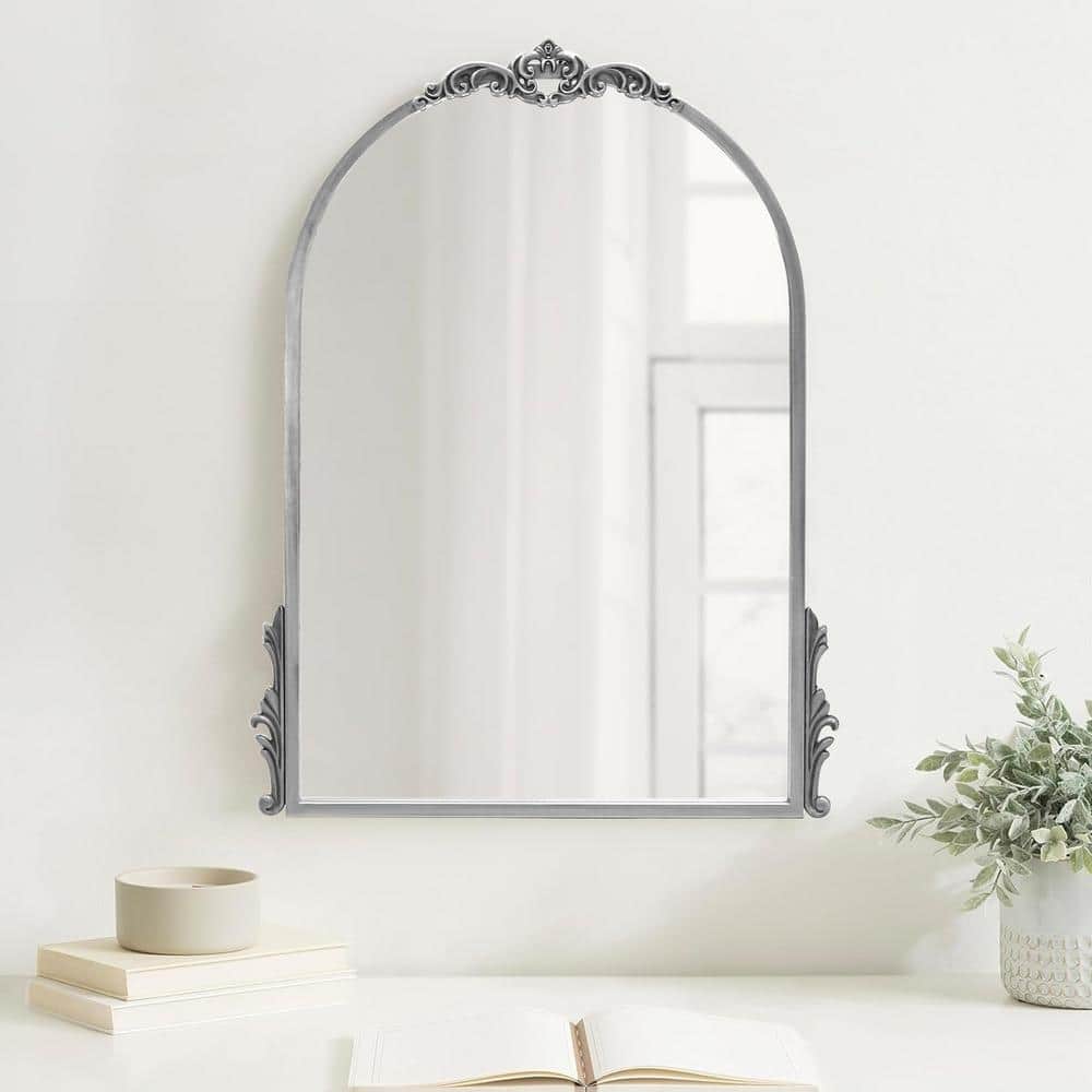 Sxiawe 20 in. W x 26 in. H Baroque Arched Classic Metal