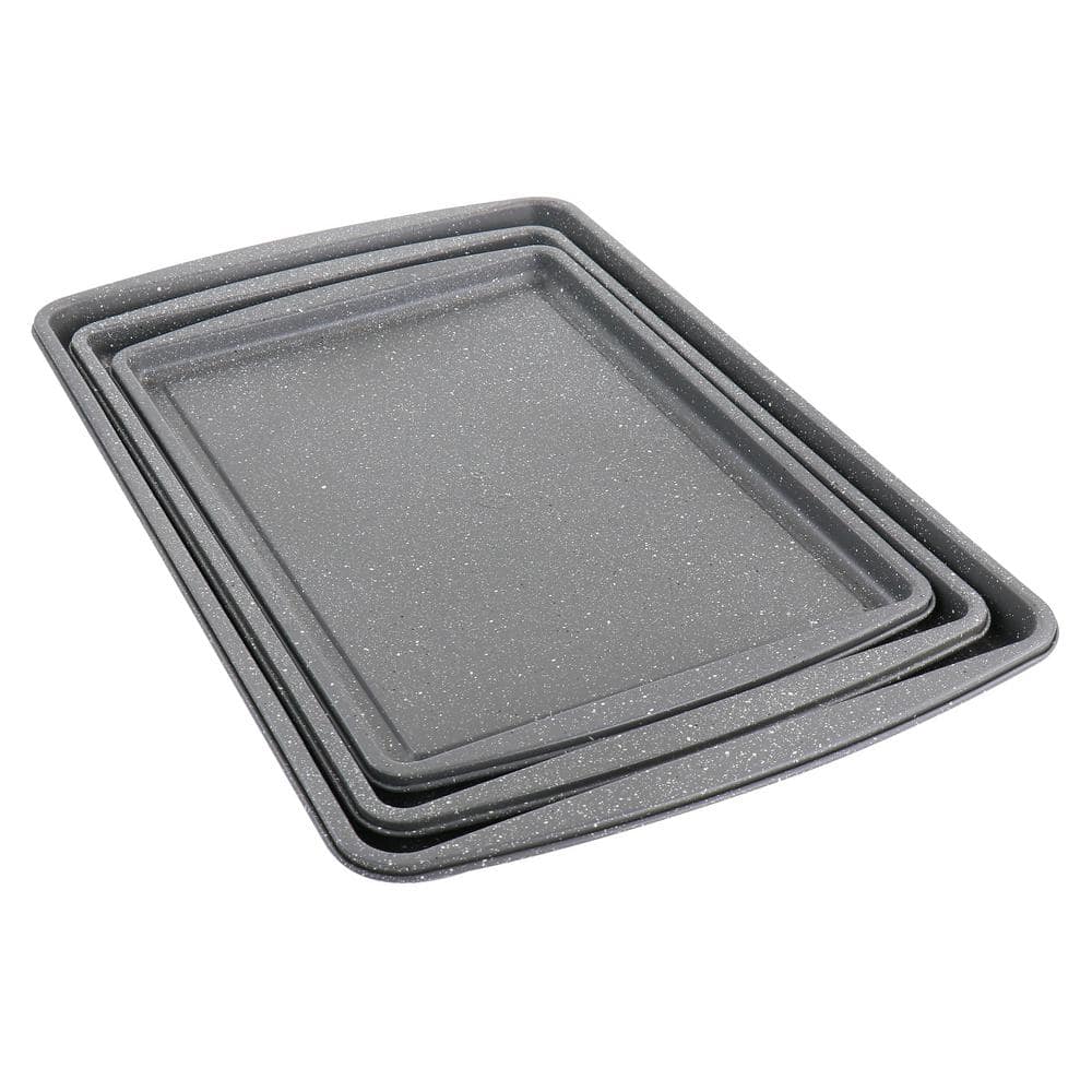 Oster Baker's Glee 13 in. x 9.6 in. Stainless Steel Cookie Sheet and 12 in. Cooling  Rack Bakeware Set in Silver 985118776M - The Home Depot