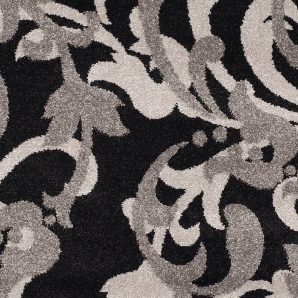 Gray 6' x 9' Stain-Resistant Synthetic Rectangular Rug