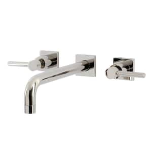 Concord 2-Handle Wall-Mount Roman Tub Faucet in Polished Nickel (Valve Included)