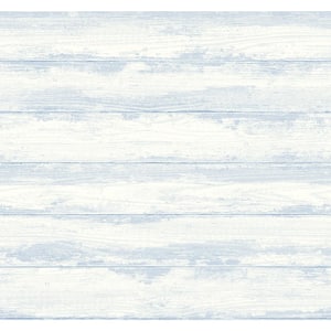 Truro Light Blue Weathered Shiplap Wallpaper Sample